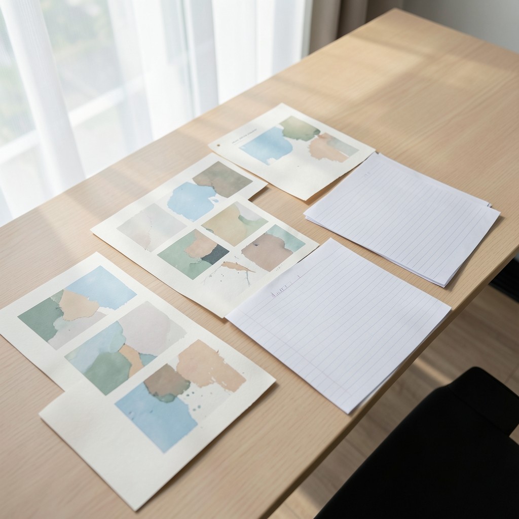 Mixed media planning sheets including print and digital notes