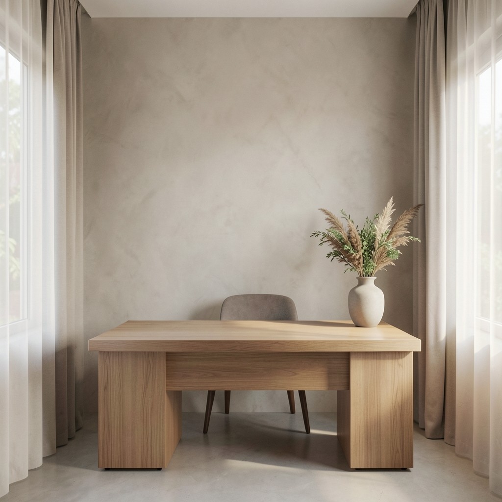 Quiet reception area of a Bang Lamung consulting studio with soft daylight